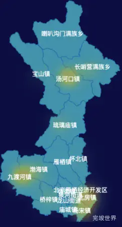 echarts北京市怀柔区地图热力图实例